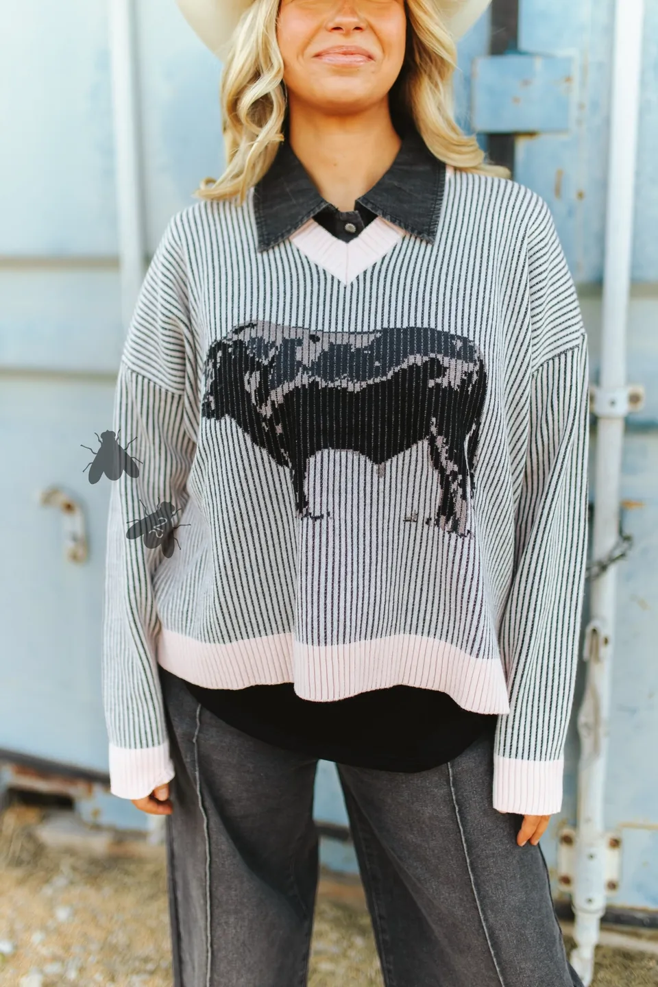 Blush Cow Sweater