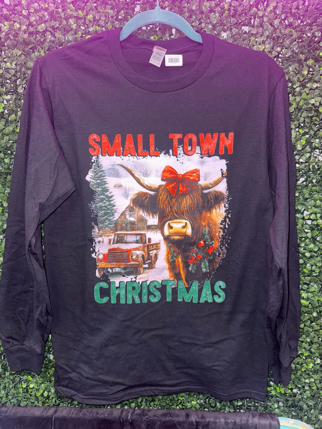 Small Town Christmas LS Tee
