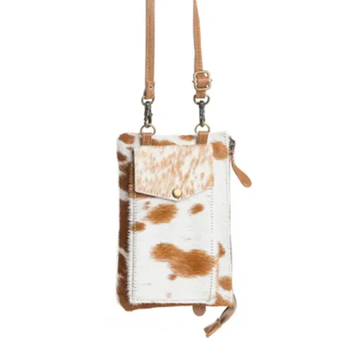 Wild Chic Phone Case Bag Brown And White