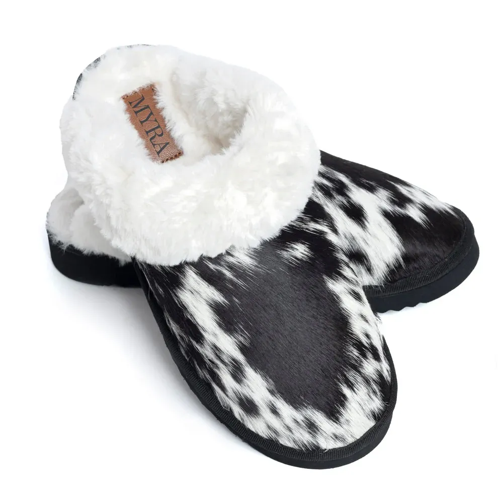 Black/White Myra Slipper