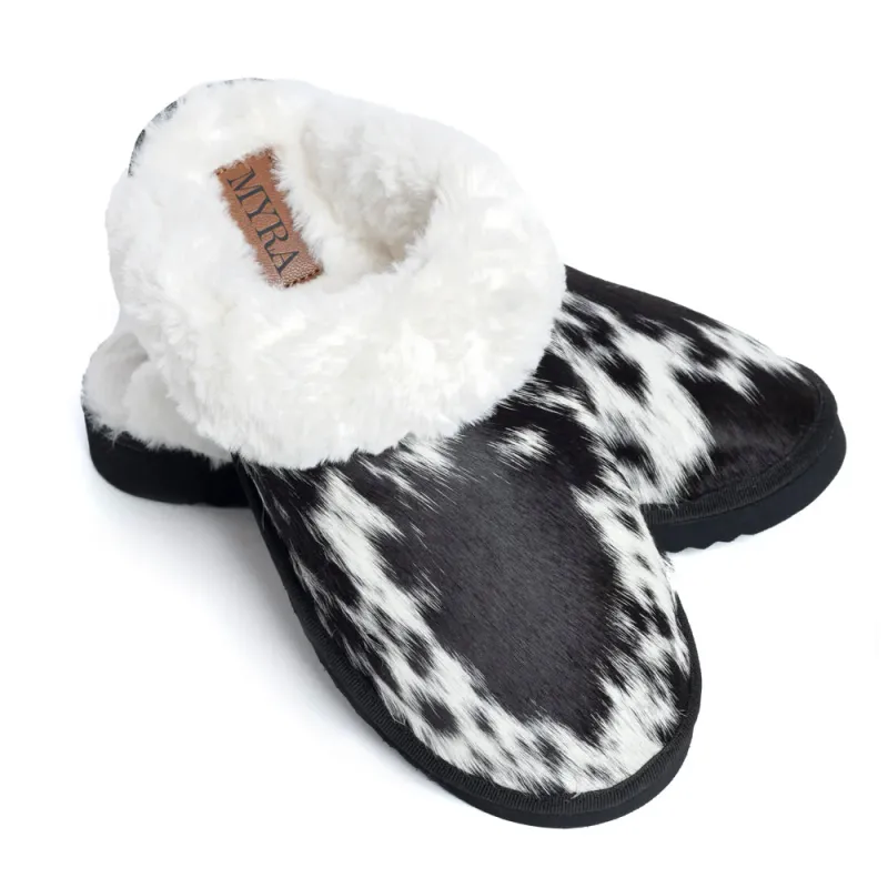 Black/White Myra Slipper