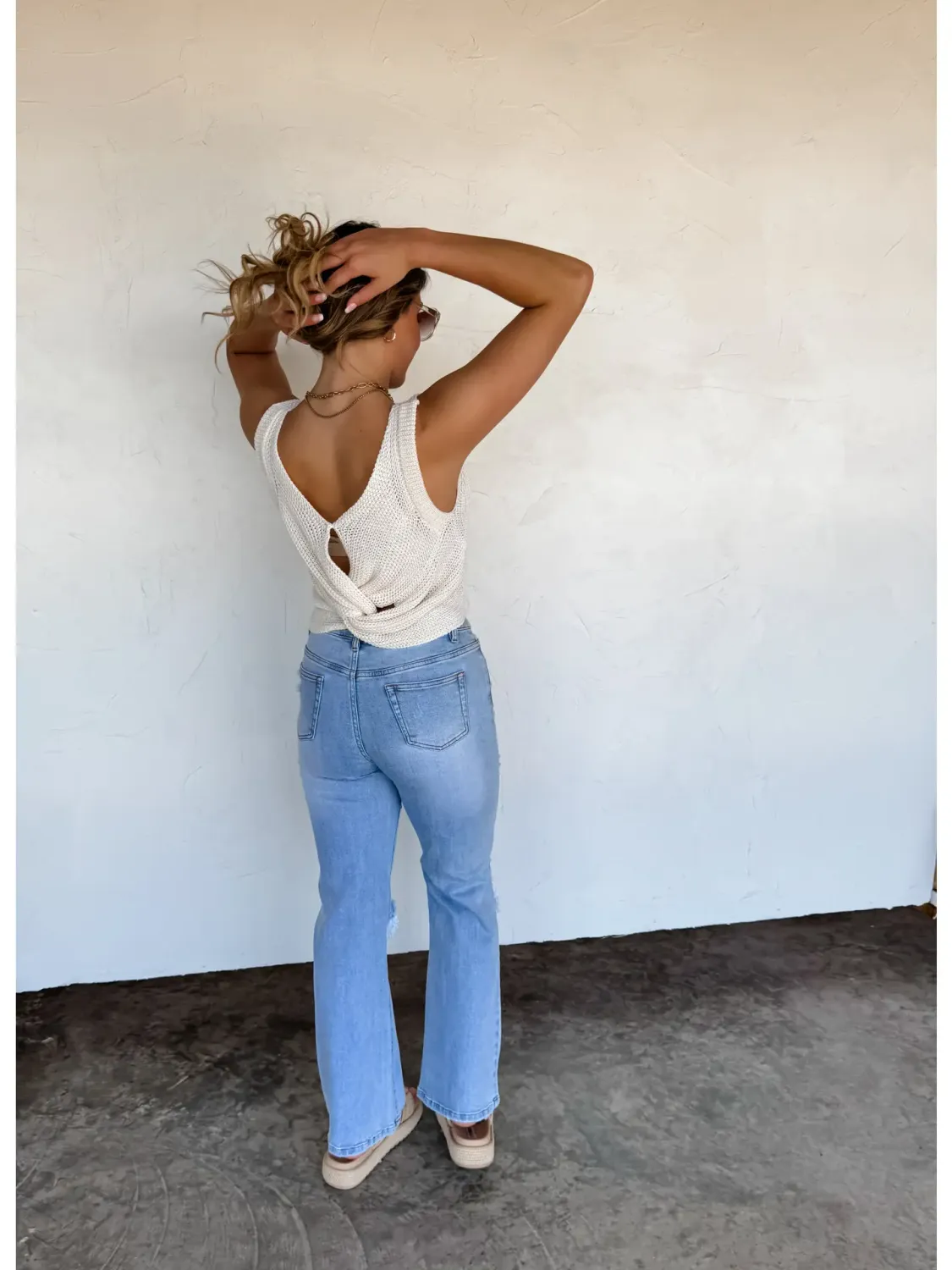 Knit Tank W/ Twisted Back