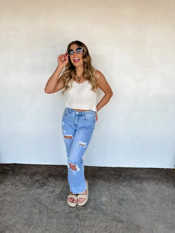 Knit Tank W/ Twisted Back