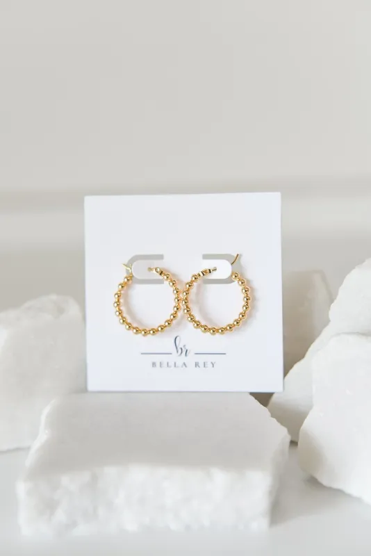 18k Gold Plated 20mm Diameter Hoops