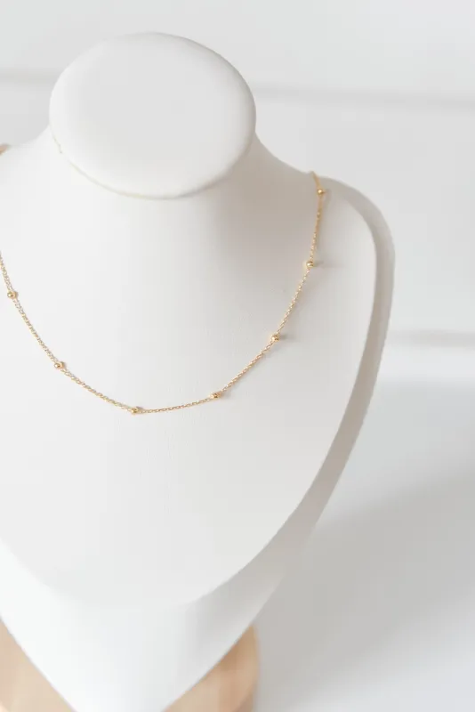 18k Gold Plated Satelite Necklace