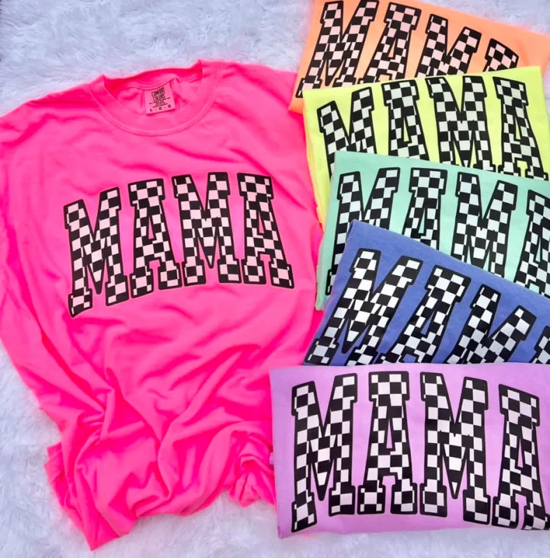 Mama Checkerboard Tee