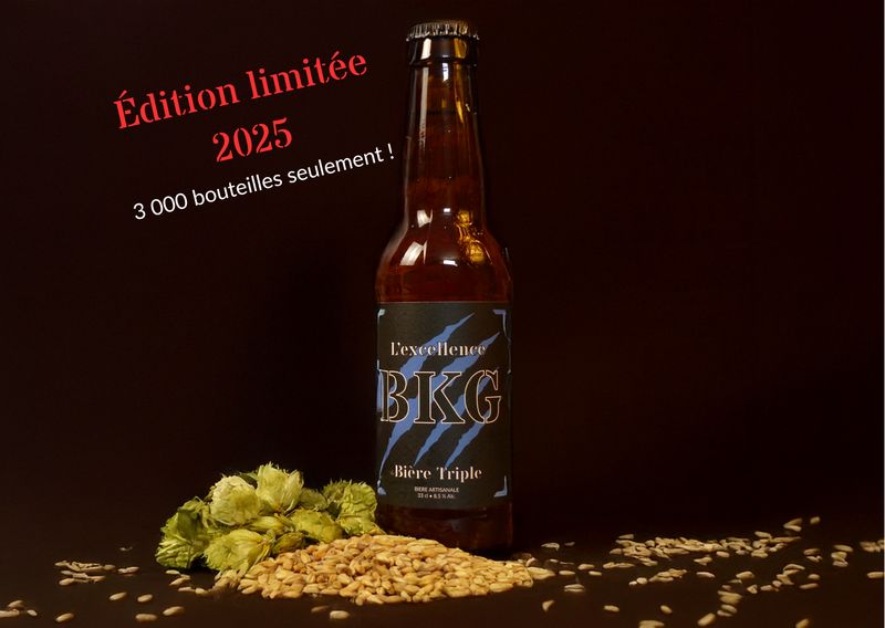 L'Excellence - La bière BKG.   Vendu par carton de 6 bouteilles de 33cl