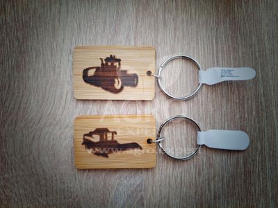 Brelok do kluczy z grafiką bambus