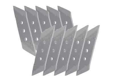 Unia dłuto 10 szt 5x prawe + 5x lewe do lemiesza 3-otworowe Long ZX