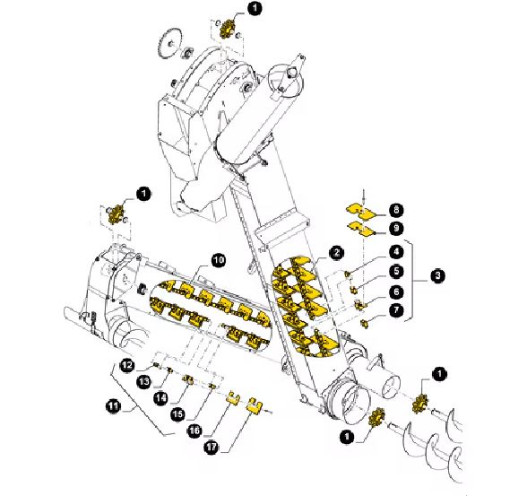 CNH Koło zębate do łańcucha kłosowego oraz zbożowego CX6000 CX6 87724884