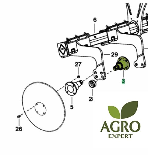 Pottinger piasta krótka 8504.40.004.0 zamiennik