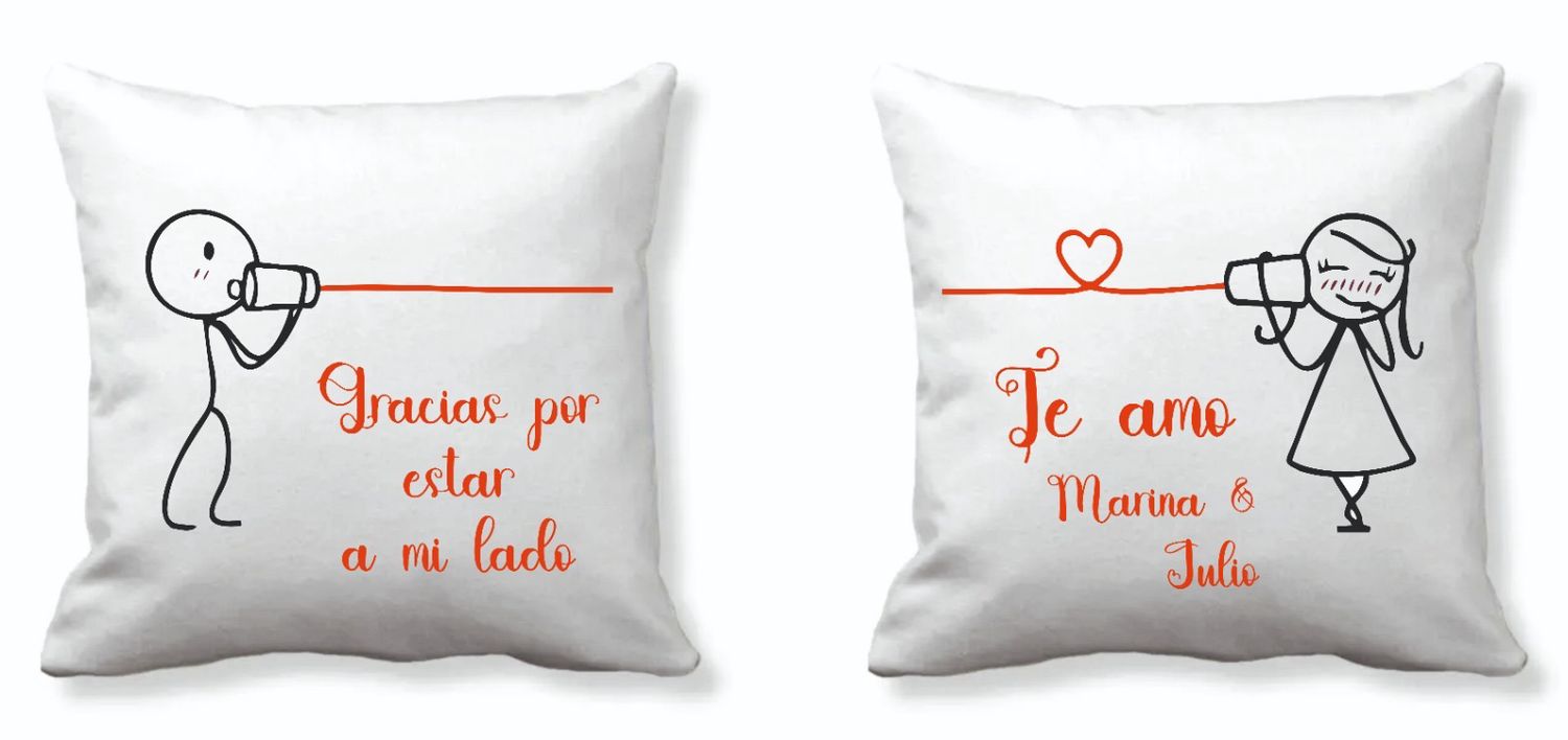 COJINES DUO PERSONALIZADO CON CREMALLERA