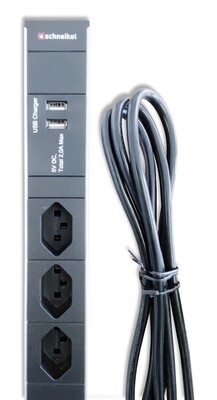 19" PDU 3xT23 / 2xBSI / 2xUSB A
