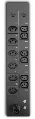 19" PDU 2HE, 6 × T13 schwarz, 6 x C13 schwarz