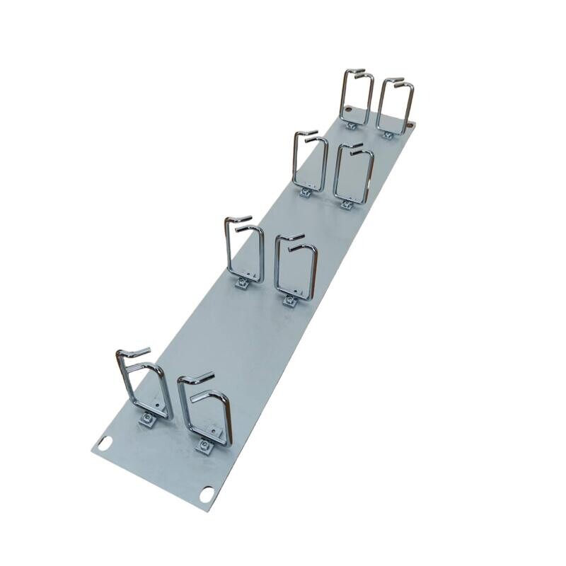 19&#39;&#39; Kabelführungspanel 2HE, 8 Rangierringe 35x68 mm