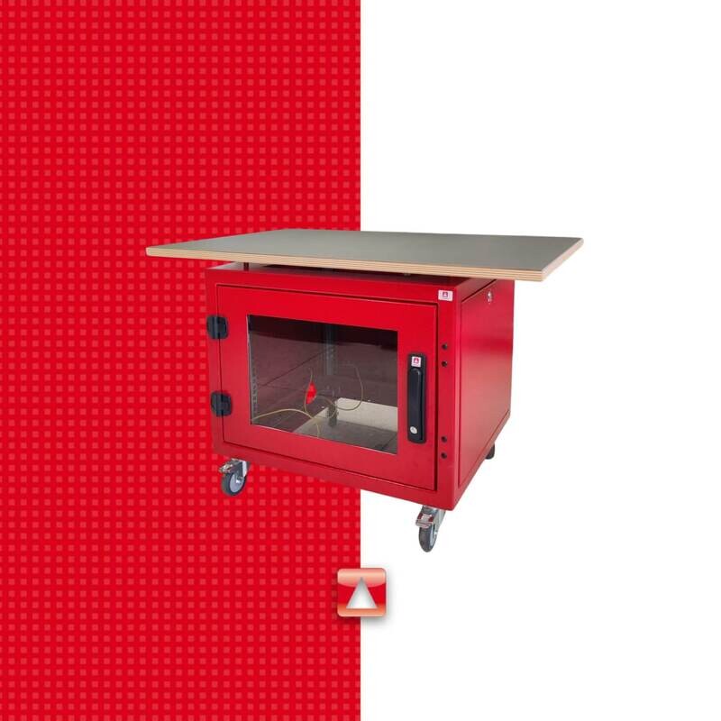 19'' Präsentations Rack, 8HE B 600mm x T 530mm, RAL3000