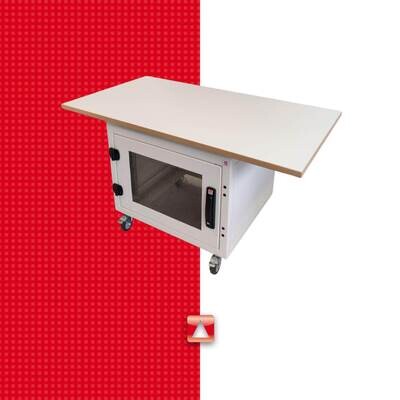 19'' Präsentations Rack, 8HE B 600mm x T 530mm, RAL9010