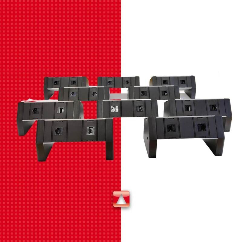 PDU Desk Line 1HE, 2 x RJ45 single Modul