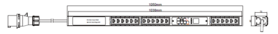 PDU IEX POMS 60x72mm, 18 x IEX (C13/C19 Combo), orange