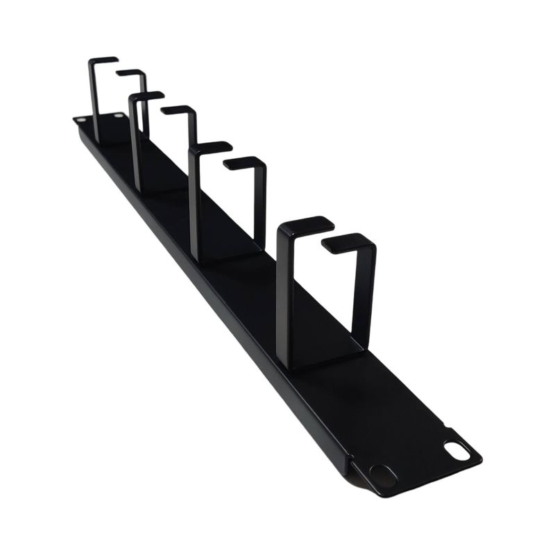 19&quot; Kabelführungspanel 1HE, 4 Bügel, schwarz