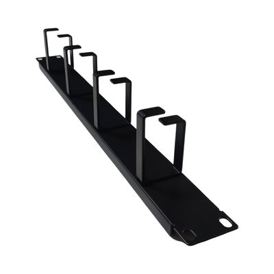 19&quot; Kabelführungspanel 1HE, 4 Bügel, schwarz