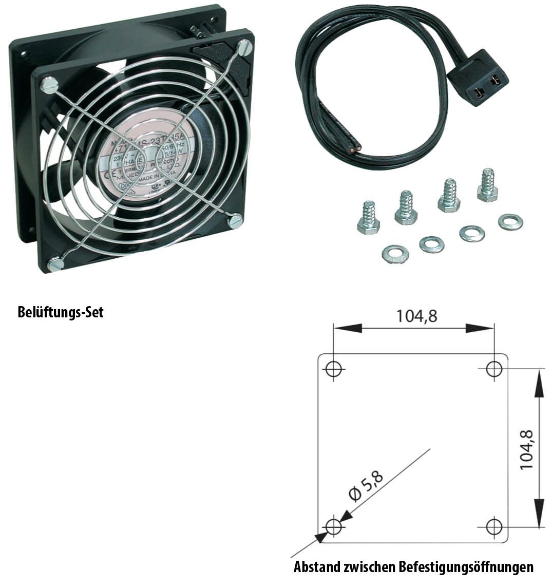 Dachlüftersystem für Wandgehäuse