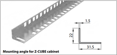 19&#39;&#39; Montageschienen zu Wandgehäuse Z-Cube, 18HE
