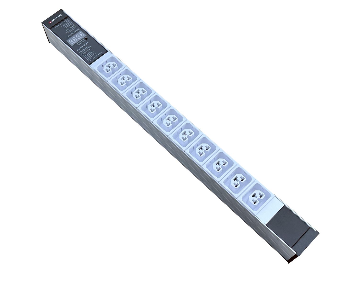 Steckdosenleiste 1HE, 10 x IEX (C13/C19 Combo) weiss, Power Meter