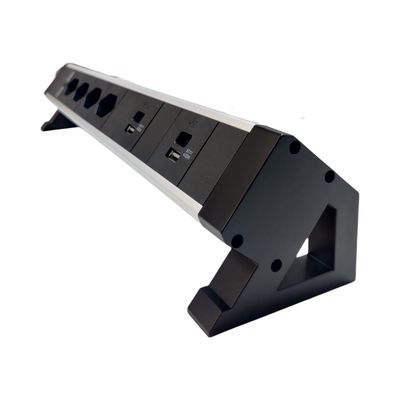 PDU Desk-Mountain, 4 x T13 schwarz, 2 x USB-A, 2 x USB-C, Thermal Fuse 10A