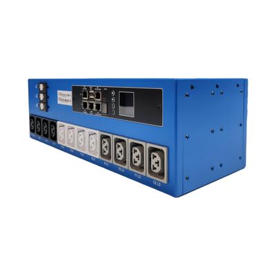 PDU PIM 88.4x160mm, 12 x IEX (C13/C19 Combo), blau