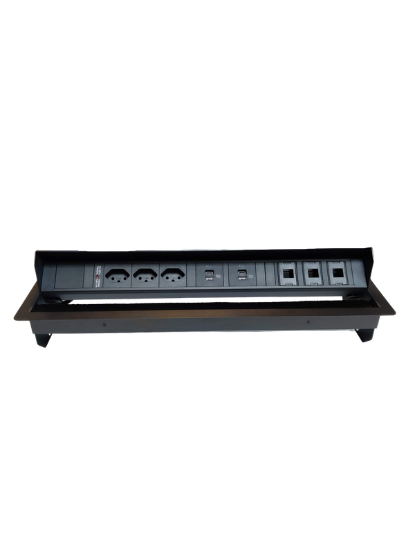 PDU Lift Line, 3 x T13 schwarz, 2 x USB Charger A+C, 3 x Leerplatz, Thermal Fuse 10A
