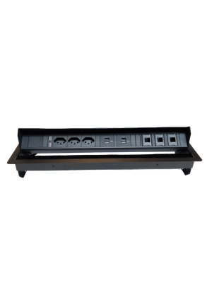PDU Lift Line, 3 x T13 schwarz, 2 x USB Charger A+C, 3 x Leerplatz, Thermal Fuse 10A