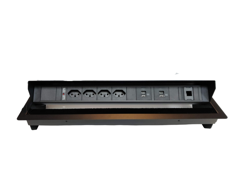 PDU Lift Line, 4 x T13 schwarz, 2 x USB Charger A+C, Thermal Fuse 10A