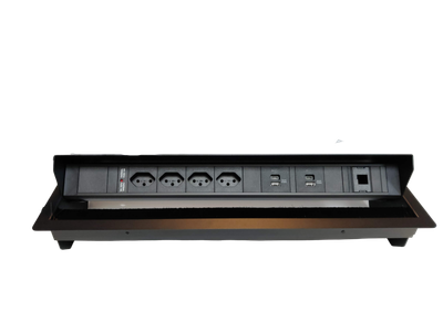 PDU Lift Line, 4 x T13 schwarz, 2 x USB Charger A+C, Thermal Fuse 10A