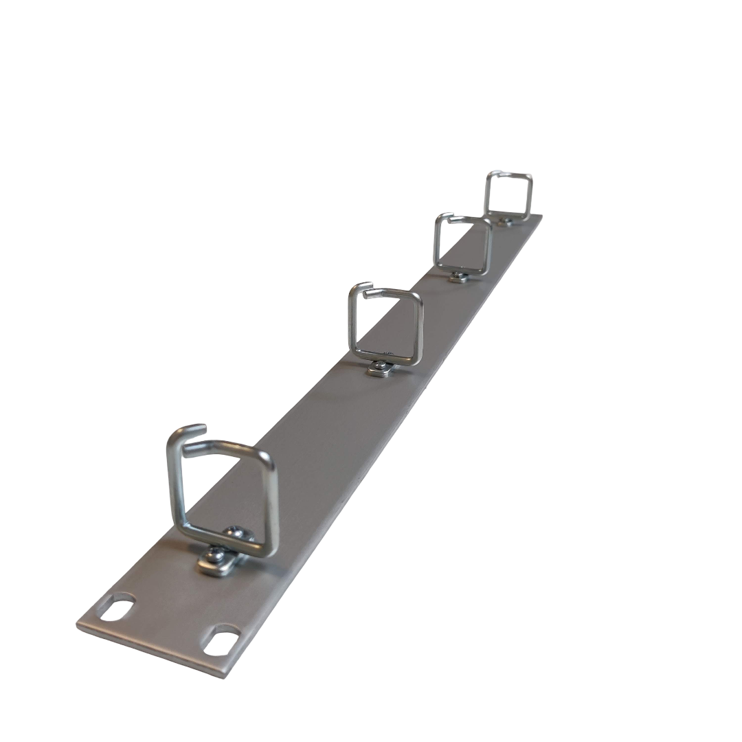 19&quot; Kabelführungspanel 1HE mit 4 Chromstahlbügel 35x35mm