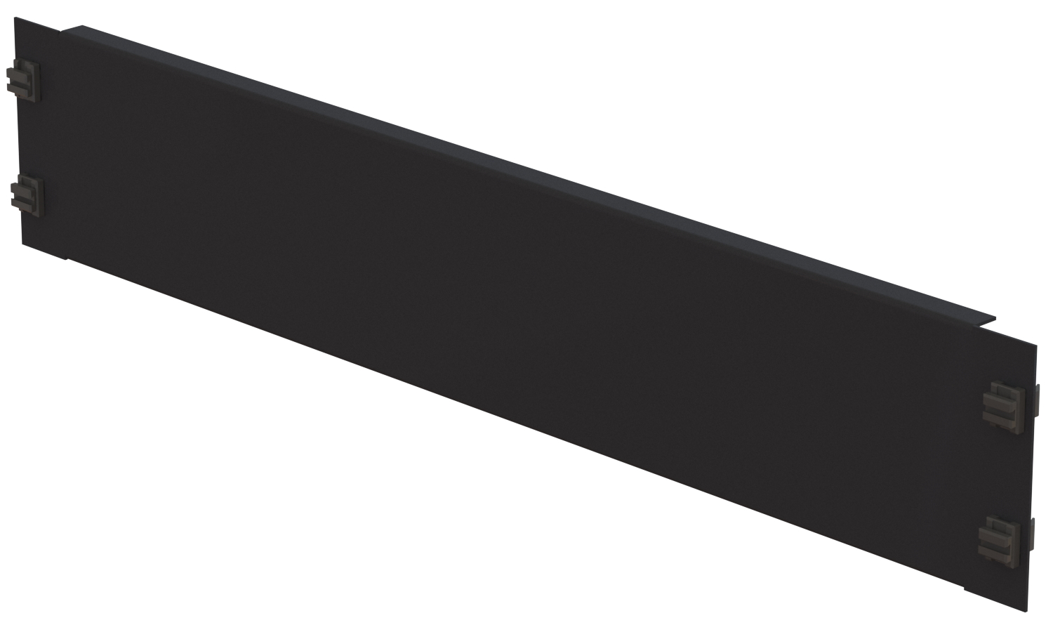 19&quot; Blindplatte 2HE, Stahlblech, schwarz, SV