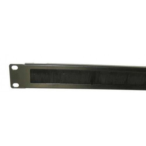 19&quot; Blindplatte 1HE, schwarz mit Kabeldurchführung offen
