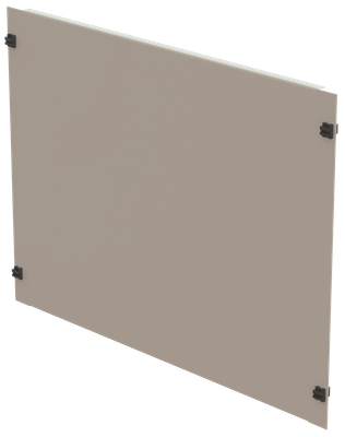 19&quot; Blindplatte 8HE, Stahlblech, grau, SV