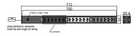 PDU IEX BASIC 55x55mm, 18 x IEX (C13/C19 Combo), schwarz