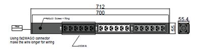 PDU IEX BASIC 55x55mm, 18 x IEX (C13/C19 Combo), schwarz