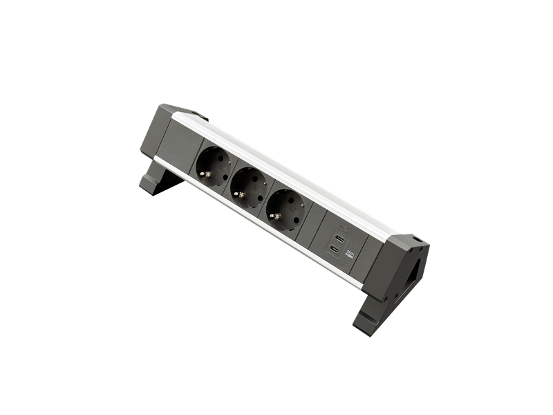 PDU Desk Mountain, 3 x Schuko Typ F, 1 x USB C+C