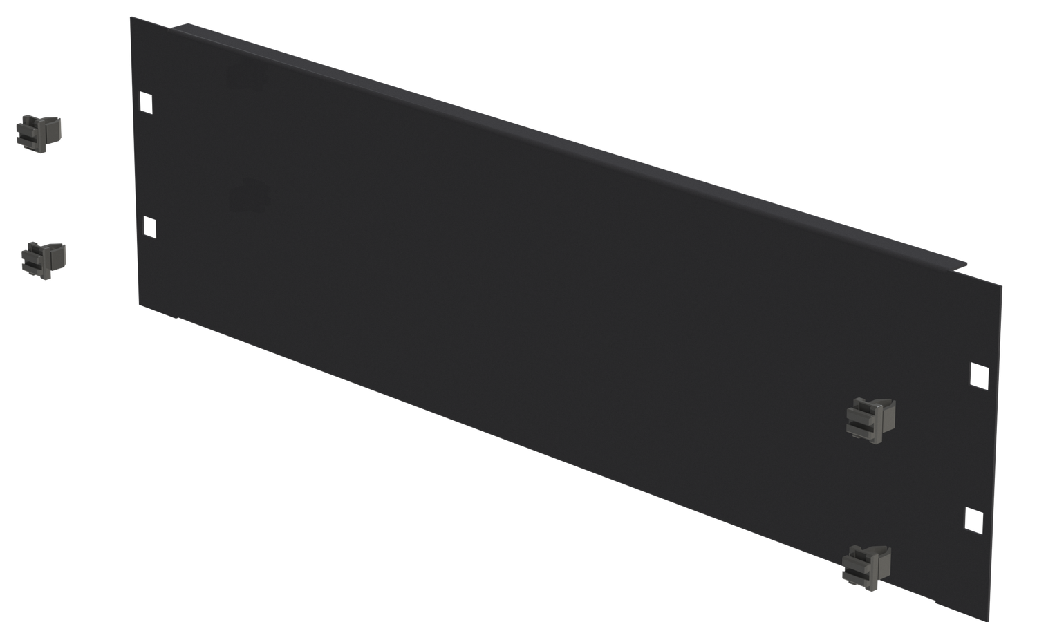 19&quot; Blindplatte 3HE, Schneikel Fast-Click, schwarz