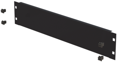 19&quot; Blindplatte 2HE, Schneikel Fast-Click, schwarz