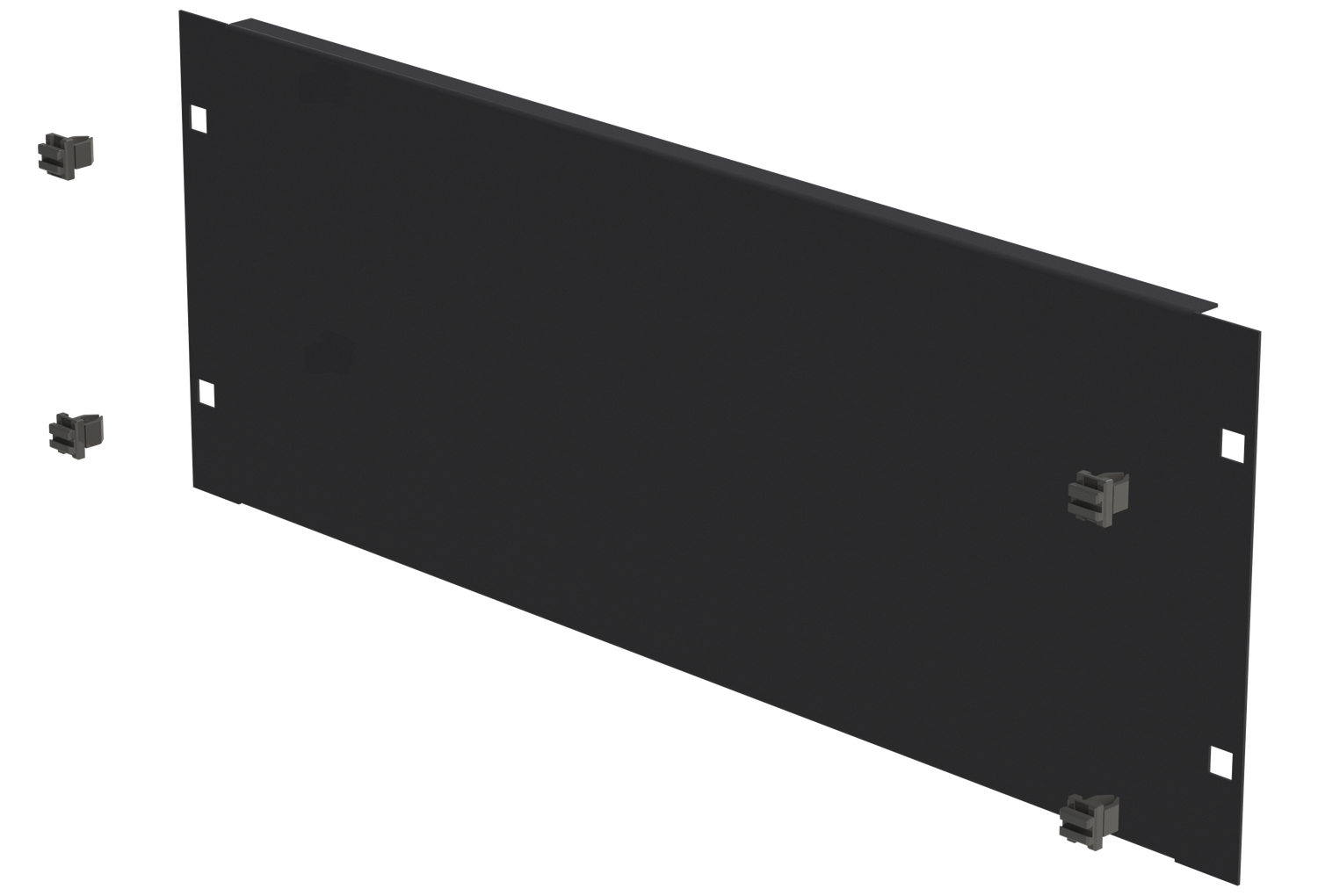 19&quot; Blindplatte 4HE, Schneikel Fast-Click, schwarz