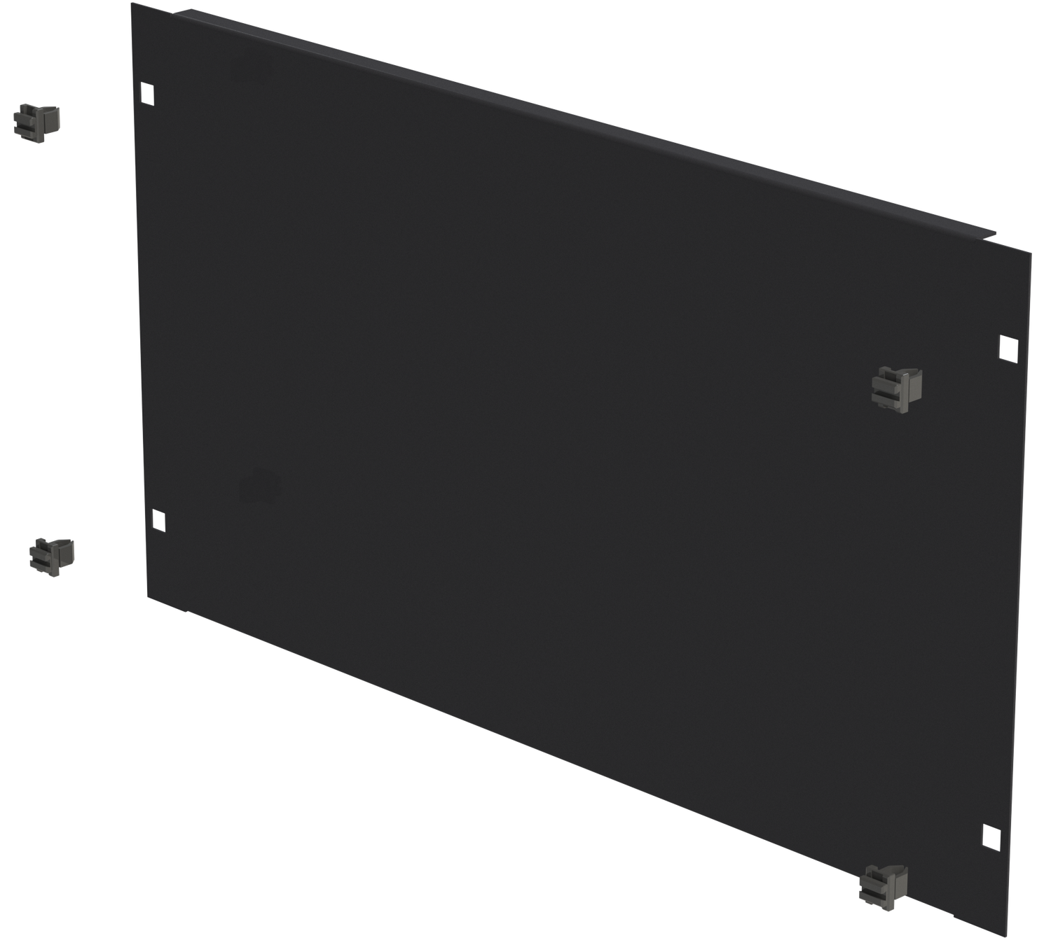 19&quot; Blindplatte 6HE, Schneikel Fast-Click, schwarz