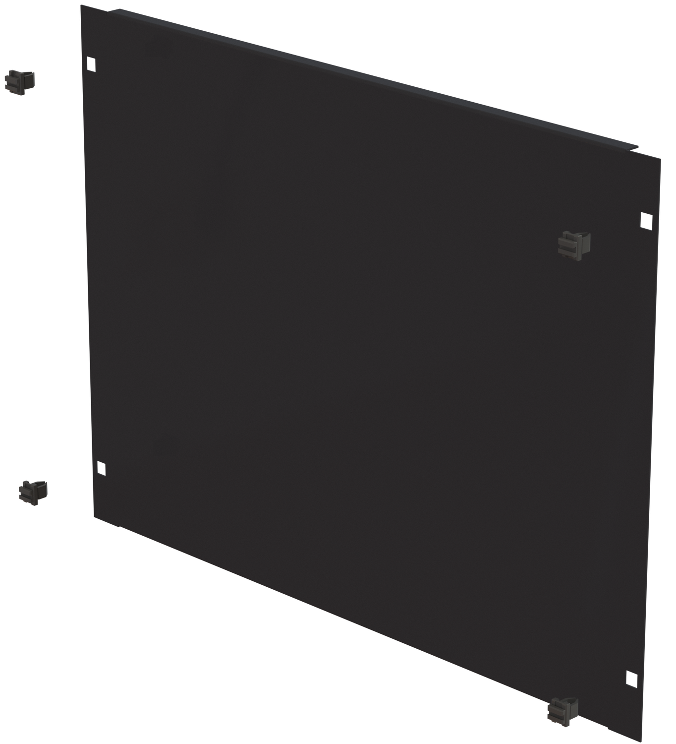 19&quot; Blindplatte 8HE, Schneikel Fast-Click, schwarz