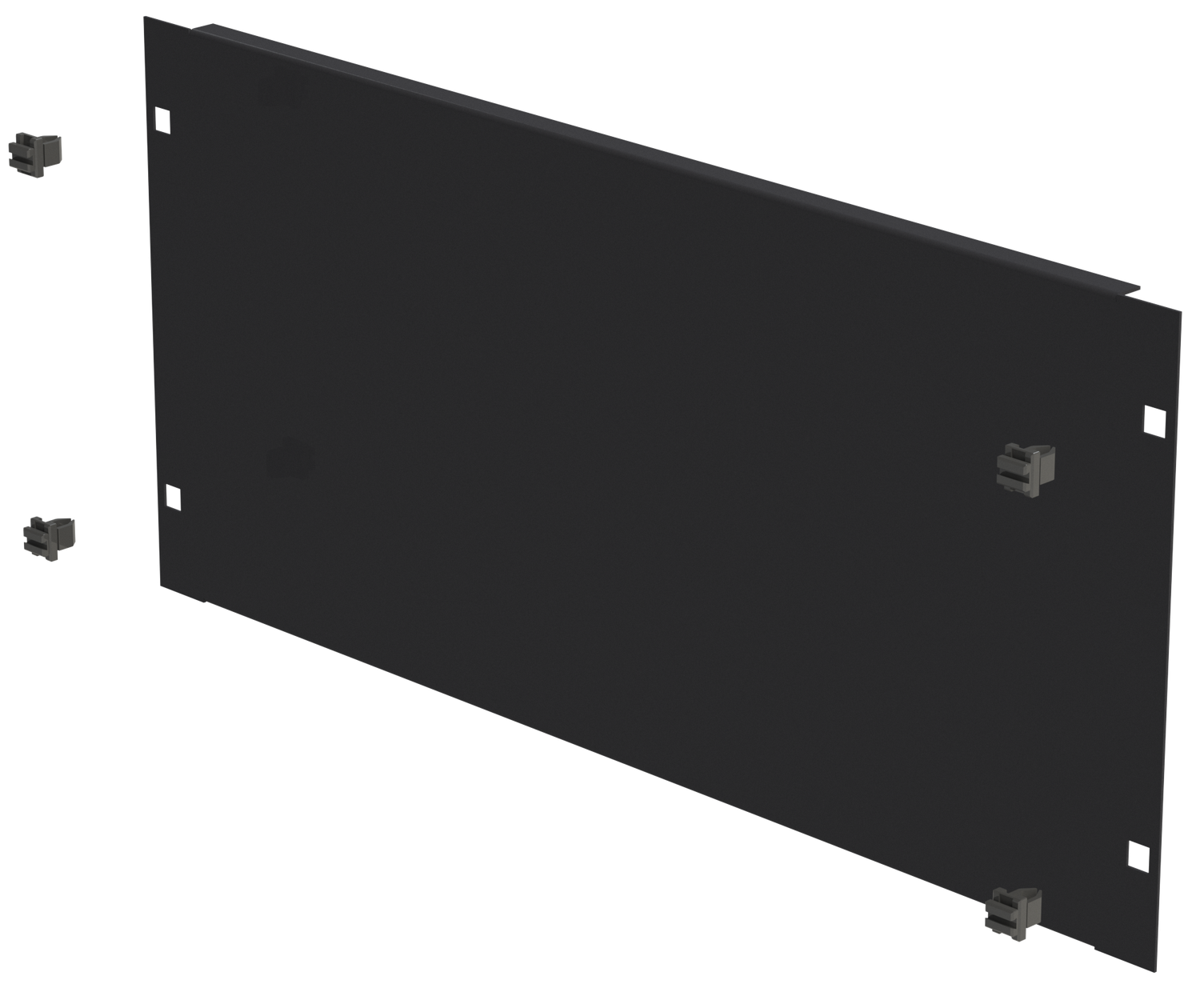 19&quot; Blindplatte 5HE, Schneikel Fast-Click, schwarz