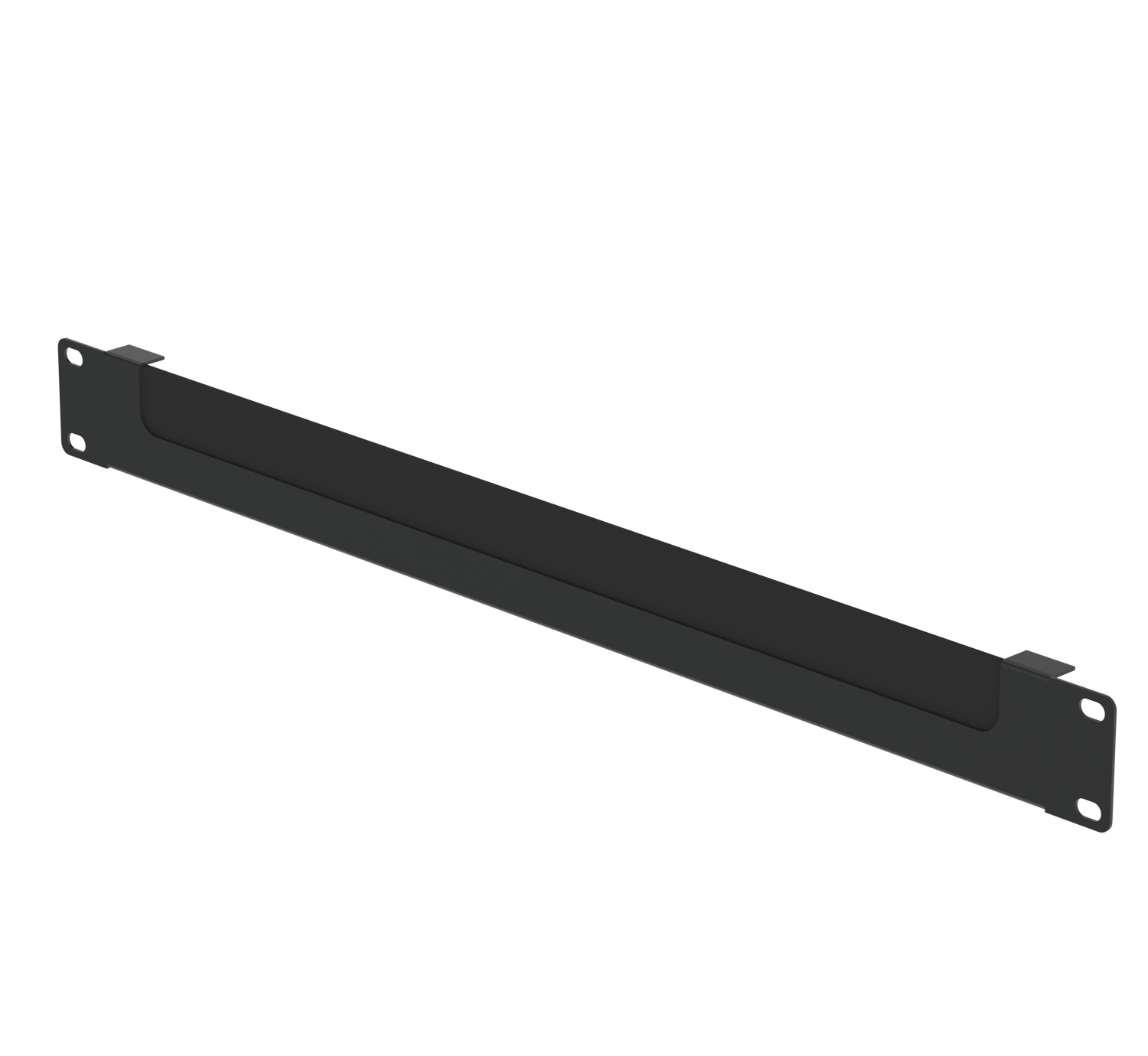 19&quot; Blindplatte 1HE, schwarz mit Kabeldurchführung offen