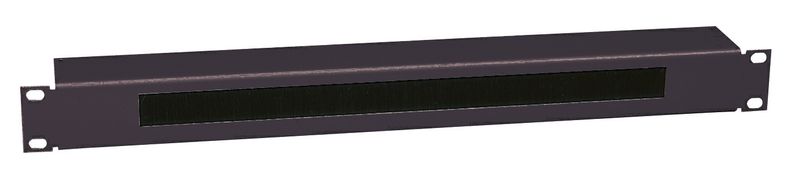 19&quot; Blindplatte 1HE, schwarz mit Kabeldurchführung geschlossen