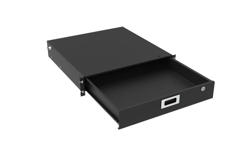 19" Dokumentenschublade 2HE x T465mm, RAL9005